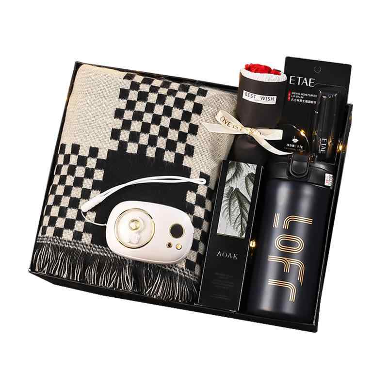 マフラー 男性用 ギフトセット 保温カップ リップクリーム ハンドクリーム 花束 プレゼント 贈り物 格..