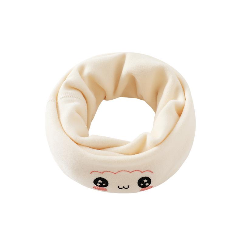 ベビー キッズ マフラー ネックウォーマー 子供 秋冬 防風 防寒 A類 コットン ベージュ ピンク イエロ..