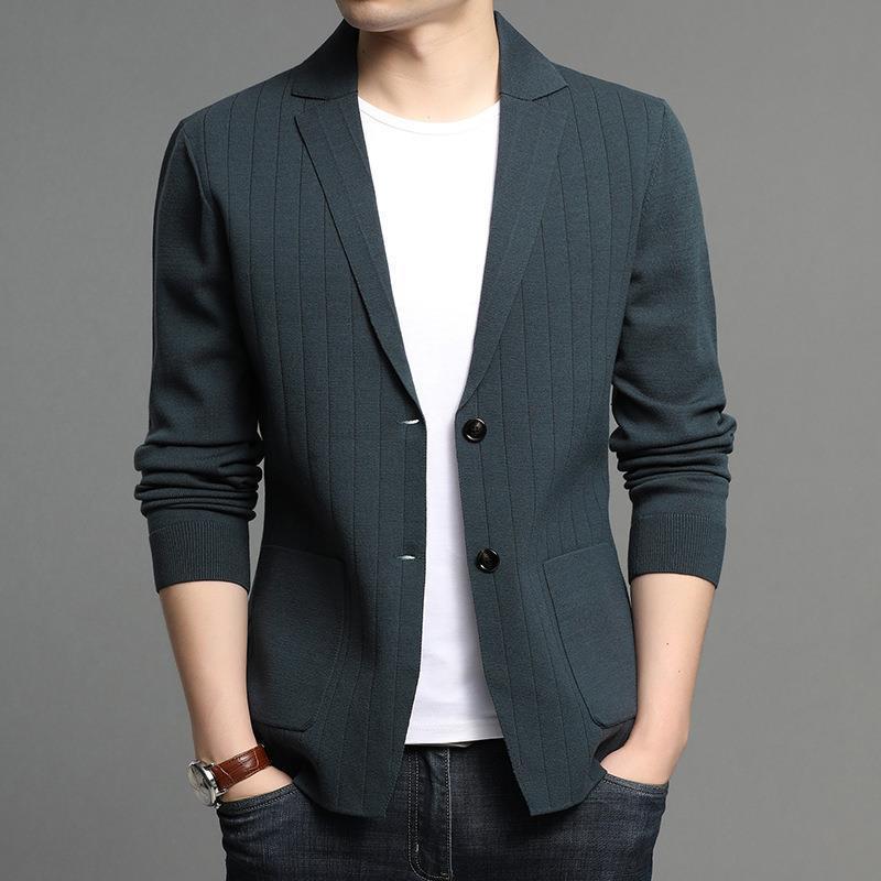 ジャケット 男性用 ニット カーディガン ワーク アウター 紳士服 カジュアル ミドルエイジ 普段使い 耐..