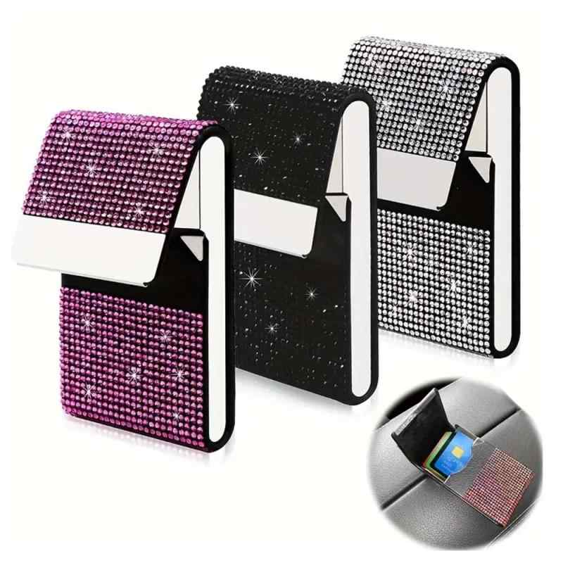 カードケース レディース メンズ PU かわいい キラキラ ラインストーン 名刺入れ カード入れ ビジネス ..