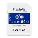 【中古】東芝 無線LAN搭載SDXCメモリカード 64GB Class10 UHS-1Flash Air SD-UWA064G