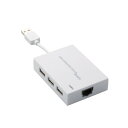 【中古】ロジテック 有線LANアダプタ USB 2.0 USB2.0ハブ3ポート付 LAN-TXU2H3A