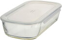 【中古】HARIO(ハリオ) 日本製 耐熱ガラス製 保存容器 角 1400ml BUONO kitchen KSTL-140-TW クリア