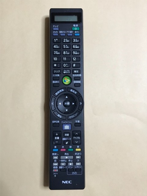 【中古】【送料無料】 NEC PC/テレビ/DVD用リモコン 853-410163-601-A ポイント消化 VSA-D5 VSA-D6等対応