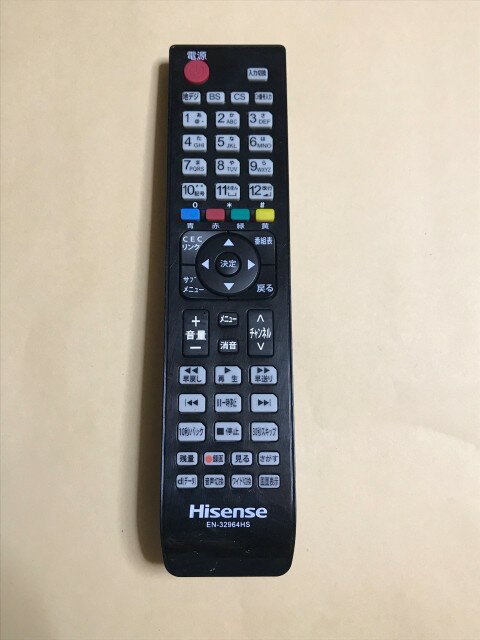 【中古】【送料無料】 Hisense ハイセンス純正 テレビ リモコン EN-32964HS ポイント消化