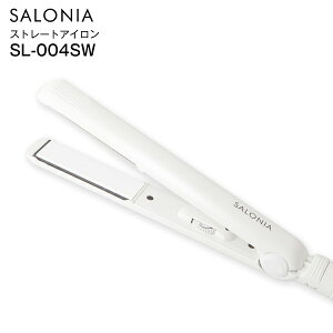 【送料無料】サロニア SALONIA ストレートヘアアイロン ダブルイオン ストレートアイロン STRAIGHTENER BASIC WHITE 24mm 【RCP】ホワイト SL-004SW(WHITE)
