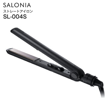 【送料無料】サロニア SALONIA ストレートヘアアイロン ダブルイオン ストレートアイロン STRAIGHTENER BASIC BLACK 24mm 【RCP】ブラック SL-004S(BLACK)