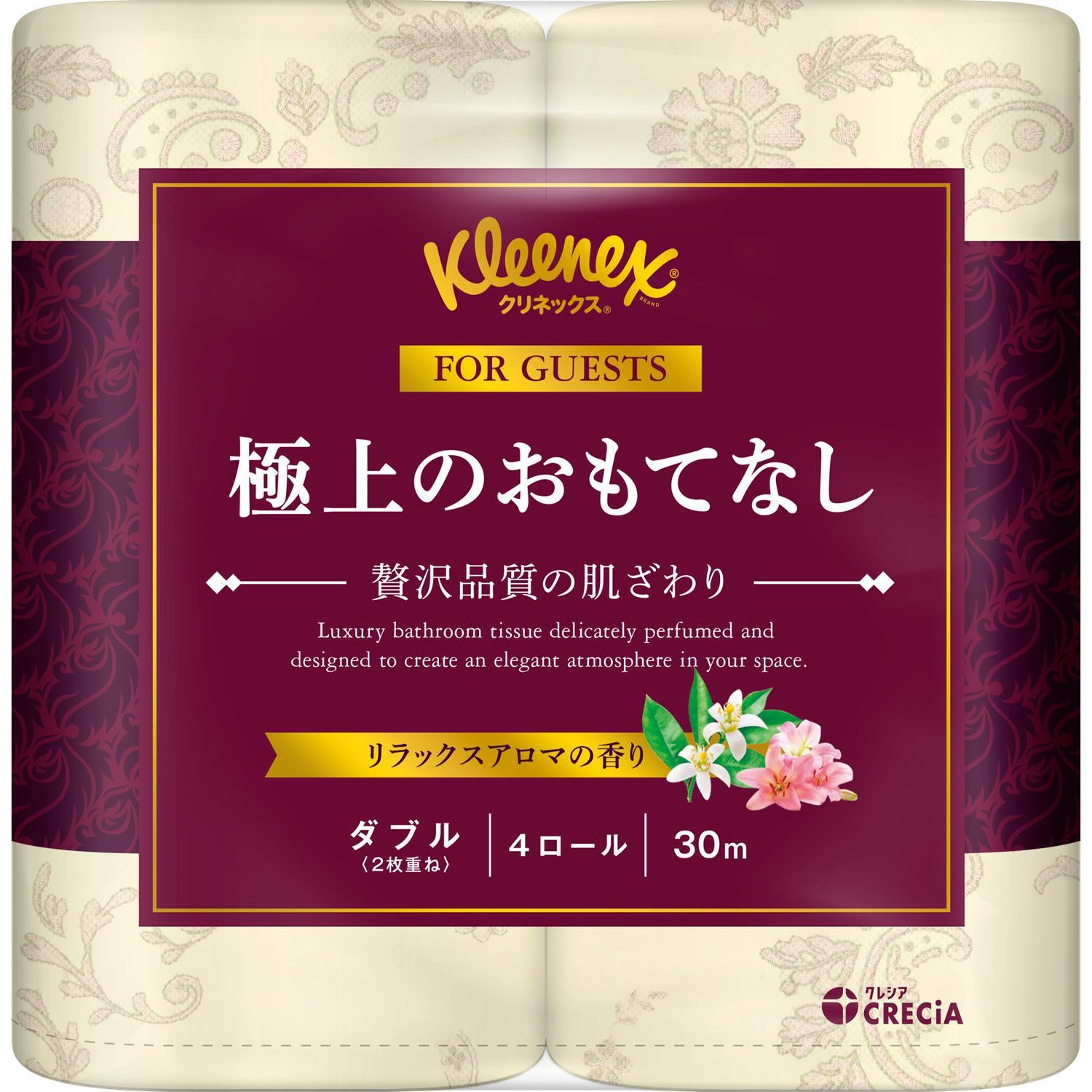 【P10倍 2024/5/9 20:00~5/16 1:59 ※要エントリー】クリネックス 極上のおもてなし 4ロール（ダブル）取っ手つき