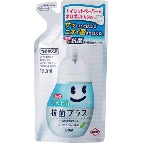 【2個まとめ買い】ルックまめピカ　抗菌プラス　トイレのふき取りクリーナー　つめかえ用　190ml×2個