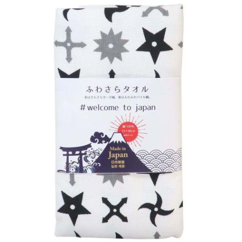 ふわさらタオル 手裏剣 約330x860mm ふわさらタオル 手裏剣 約330x860mm