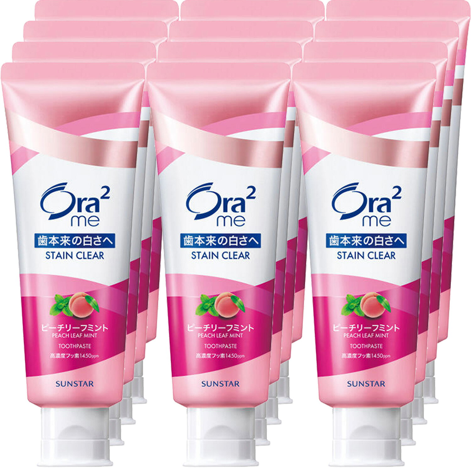 【12個まとめ買い】Ora2me(オーラツーミー) ステインクリアペースト ピーチリーフミント130g