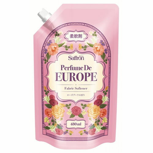 【SALE】香りサフロン柔軟剤パフュームドヨーロッパ ローズブーケの香り480ml