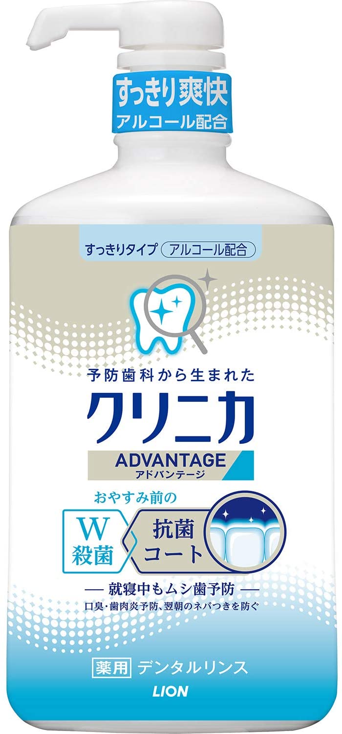 商品説明おやすみ前のご使用で、就寝中にリスクの高まるムシ歯／口臭／歯肉炎を予防し、翌朝のネバつきを防ぐ『ムシ歯予防デンタルリンス』。独自の「新・長時間殺菌処方（殺菌＋抗菌コート）」で翌朝まで原因菌をよせつけず、増殖も抑制。◆ダブル殺菌成分に加え、コーティング剤として「グリセロリン酸カルシウム」を新配合。◆殺菌実感の高い「すっきりタイプ」。◇キシリトール（天然素材甘味剤）配合。◇メディカルハーブの香味900ml広告文責：株式会社渋谷商店 022-796-6964（連絡先電話番号）【発売元、製造元、輸入元又は販売元】：ライオン【ブランド】：【品名】：洗口液クリニカ