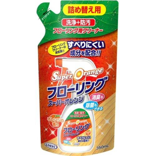 商品説明　 フローリングの汚れを拭き取り、さらっと仕上がります。防汚効果で汚れが取りやすくなります。詰替えやすい注ぎ口付パウチ袋採用。350ml　 広告文責　 タウンマート 022-796-6964（連絡先電話番号）　 メーカー（製造）　 UYEKI　 区分　 住居用洗剤　 スーパーオレンジ　