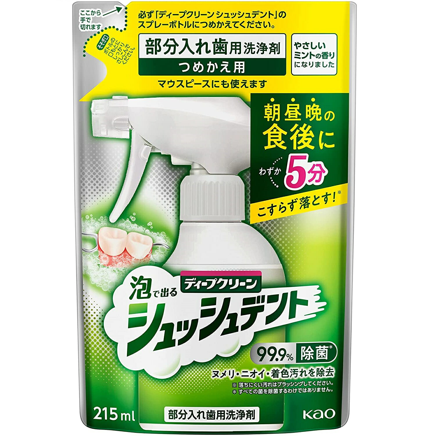 ディープクリーン シュッシュデント 部分入れ歯用洗浄剤 ［つめかえ用］[医薬部外品]