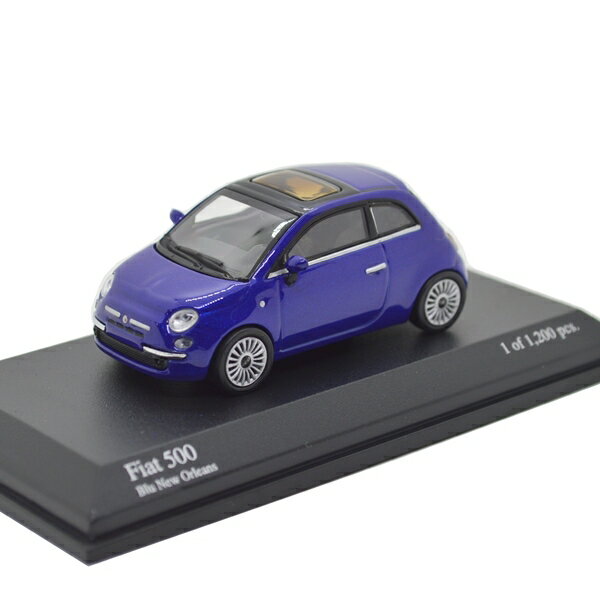 フィアット 500 2007 1/64 ブルーメタリック 1,200台限定 MINICHAMPS/ミニチャンプス Fiat ミニカー