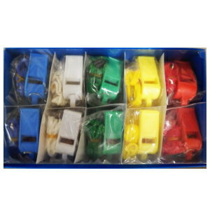 プラスチック製 カラー呼子笛 20個入り [BOX販売] 玩具 おすすめ