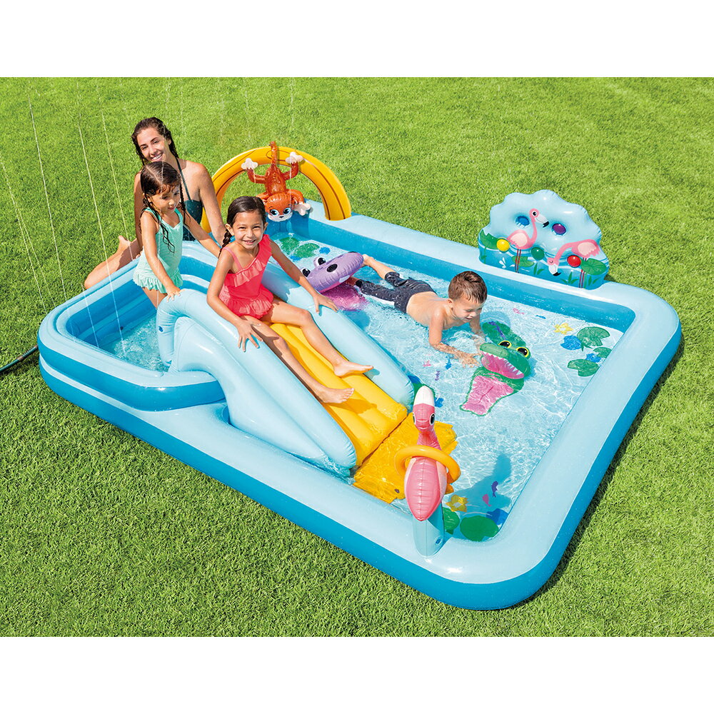 プール INTEX(インテックス) ジャングルアドベンチャープレイセンター 244×198×71cm 57161 [日本正規品] |ビニールプール 子供用 家庭..