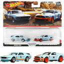 ホットウィール(Hot Wheels) プレミアム 2パック 1969 フォード マスタング BOSS 302 / 2014 カスタム マスタング おもちゃ 男の子 ミニカー 3歳 玩具 おすすめ