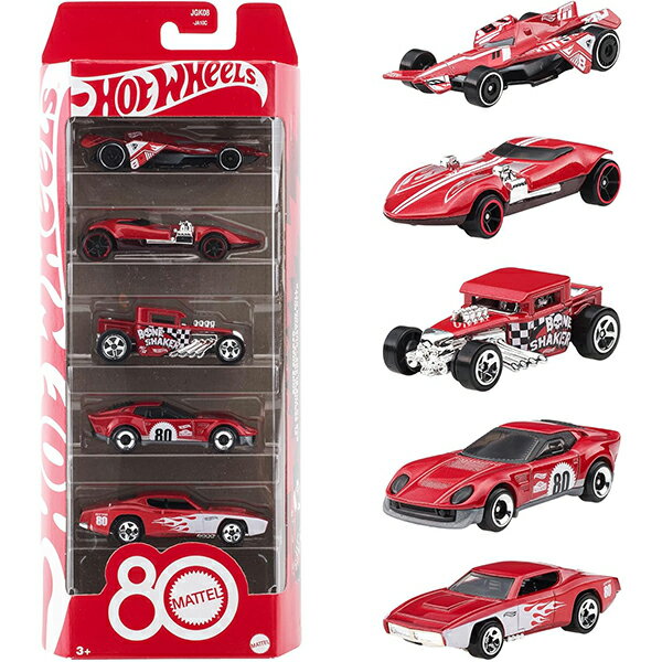 ホットウィール(Hot Wheels) マテル80周年 5パック