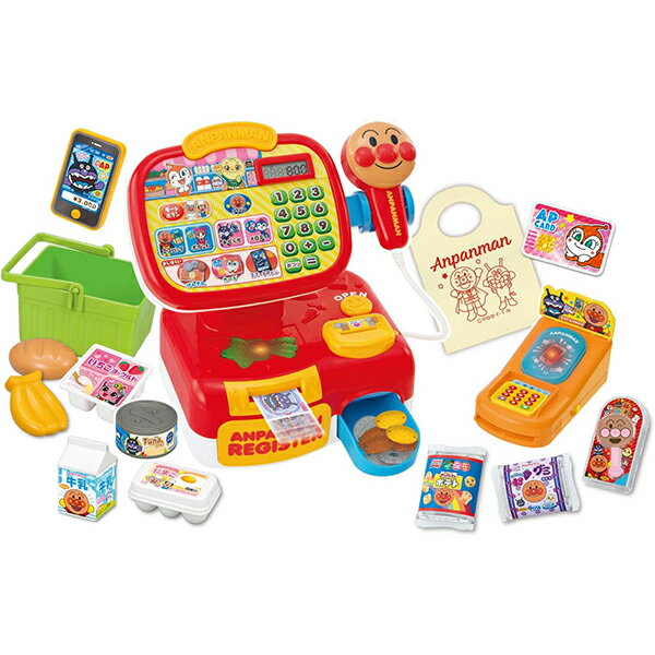 アンパンマン おさつスイスイ! セルフでピピッ♪ アンパンマンレジスター DX | おもちゃ 知育玩具 男の子 女の子 1.5歳 2歳 ままごと