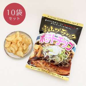 ≪南茂商事≫富山ブラックポテトチップス〜ご当地ラーメンがポテトチップスになりました〜（10袋）