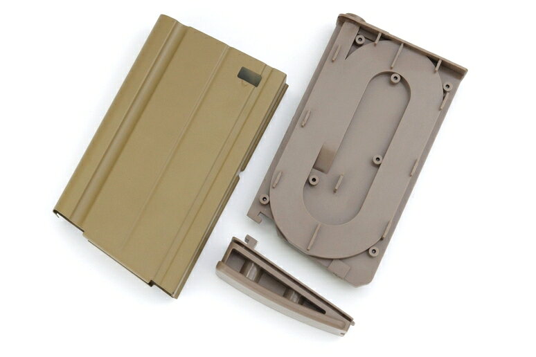 玩基貿易のDOUBLE BELL SCAR-H 電動ガン対応 90連 スペアマガジン TAN｜アングル3