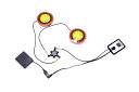 DOUBLE BELL製 WAR GAME 電子ターゲット セット 着脱式 LED