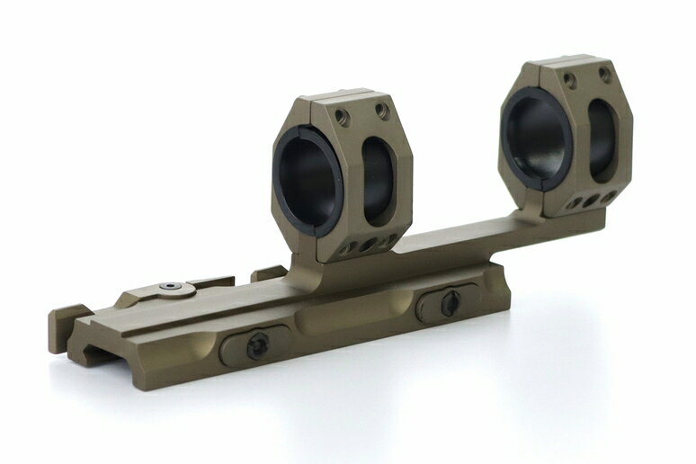 玩基貿易のAmerican Defenseタイプ 25mm/30mm径 QDワンピース スコープマウント ロング DE｜アングル2