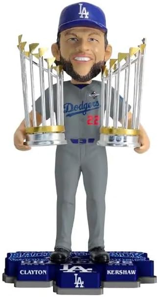 【新商品】【送料無料】MLB ボブルヘッド クレイトン・カーショー/2025年 ワールドシリーズ・チャンピオン Back to Backトロフィー/ロサンゼルス・ドジャース