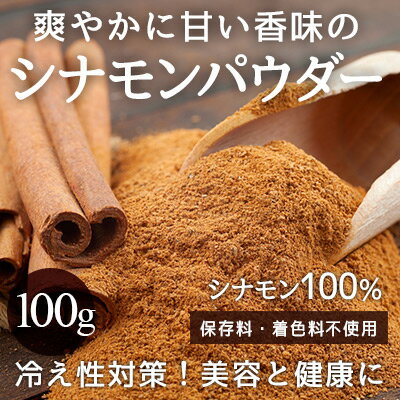 シナモンパウダー100g 爽やかに甘い香味 スパイスの王様 送料無料【ポスト投函】