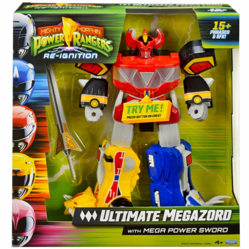 パワーレンジャー：マイティ・モーフィン - リ・イグニッション プレイメイツ 11インチ エレクトロニック フィギュア アルティメット ダイノメガゾード POWER RANGERS MIGHTY MORPHIN RE-IGNITION ULTIMATE DINO MEGAZORD
