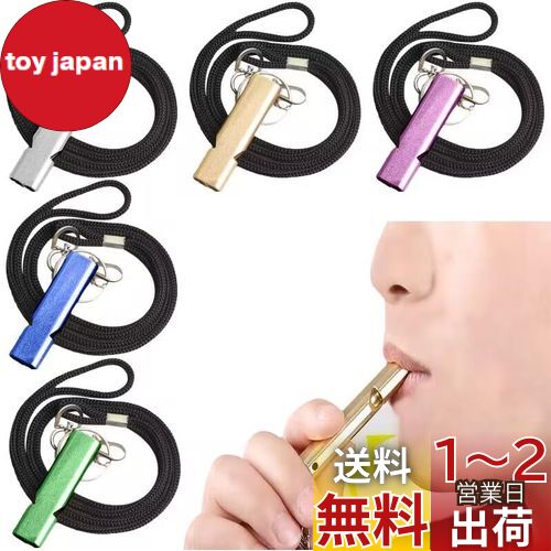 Doyime ホイッスル 笛 (5個セット) 防災 救援 生存 ネックストラップ付き 大音量 アウトドア 学校 ジム ハイキング キャンプ用 コーチ 審判 ライフガード 装備