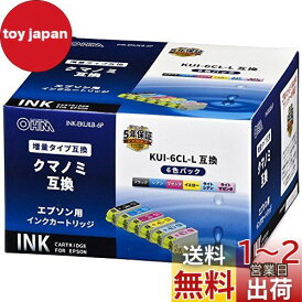 OHM エプソン クマノミL KUI-6CL-L対応 互換インクカートリッジ 6色パック INK-EKUILB-6P 01-4319