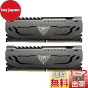 Patriot Viper Steel DDR4 3600MHz PC4-28800 32GB (16GB x 2枚) アルミニウム製ヒートシンク デスクトップ用メモリ PVS432G360C8K(2)