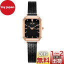 RORIOS watch レディース 腕時計 生活防水 日本製 クオーツ スクエアフェース メッシュバンド 人気 カジュアル 通勤 通学 時計 ブラックB