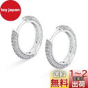 KRKC&CO フープピアス 15mm エタニティ メンズピアス レディース シルバー925 CZダイヤ 金属アレルギー対応 両耳 14k金メッキ ラウンドフー...