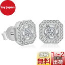 KRKC&CO メンズピアス レディースピアス スクエア シルバー925 両耳用 CZダイヤ ジルコニア 金属アレルギー対応 男女兼用 かっこいい アクセサリー...