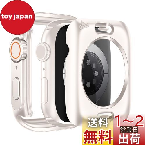 YUGYUG 対応 Apple Watch SE2/SE/6/5/4 40mm ケース アップルウォッチSE2/SE/6/5/4 40mm ケース PC素材 Apple Watch Ultra風ケース 防水ケース 360ど度 アップルウォッチ カバー ガラスフィルム 一体型 日本旭硝子材 二重構造 Apple Watch カバー 全面保護 強化ガラス キ