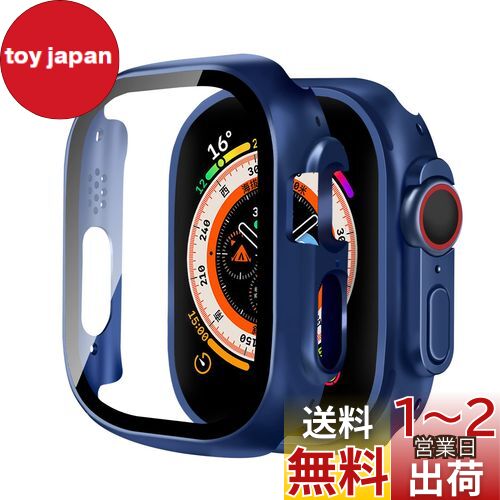 【2024改良ケース】YUGYUG 対応 アップルウォッチウルトラ3/ウルトラ2/ウルトラ カバー 49mm Apple Watch Ultra3/Ultra2/Ultra カバー 49mm PC素材 アップルウォッチ ケース ガラスフィルム 一体型 日本旭硝子材 二重構造 Apple Watch ケース 全面保護 強化ガラス キズ防