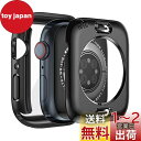 【2024改良ケース】YUGYUG 対応 アップルウォッチ9/8/7 カバー 45mm Apple Watch 9/8/7 カバー 45mm PC素材 IP68 防水ケース 360ど度 アップルウォッチ ケース ガラスフィルム 一体型 日本旭硝子材 二重構造 Apple Watch ケース 全面保護 強化ガラス キズ防止(45mm,ブラ