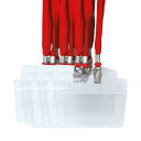 【送料無料】IDカードホルダー 首掛け ネックストラップ名札 ネームホルダー 名札ホルダー スタッフ 社員証 名刺 パス 展示会 ソフト 防水 透明 横型 10...