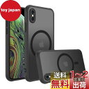 iphone xs max ケース iphone ケース iphone xs max ケース スマホカバー マット半透明 マグネット搭載 ワイヤレス充電 耐衝撃 指紋防止 滑り止め 米軍MIL規格・Magsafe対応 アイフォン xs max 用カバー インチ PinLiSheng (ブラック, iphone xs max)