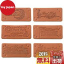革タグ 6種 30枚入り 革ラベル レザータグ 合皮タグ 穴あき 英文柄 Handmade 長方形 ワッペン ラベル タグ DIY 手芸 縫製 手作り ハンドメ...