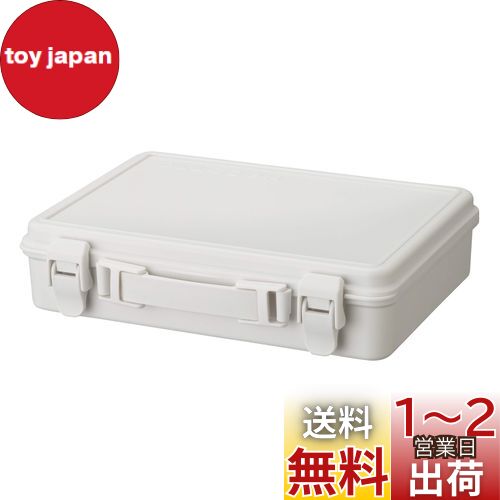 天馬(Tenma) 軽くて扱いやすいプラスチック製の収納ボックス B5サイズのノートがぴったり 裁縫箱 小物入れ ハコット ホワイト 幅29×奥行23×高さ7cm 【サイズ:トランク】