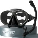 【送料無料】Findway シュノーケリング マスク シュノーケルセット 大人用 ドライ式シュノーケリングセット 潜水メガネ 男女兼用 曇り止め 水中メガネ 強化ガラス 水漏れを防止 広域視界