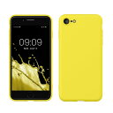 kwmobile スマホケース Apple iPhone SE3 / iPhone SE2 / iPhone SE (2022) / iPhone SE (2020) / iPhone 8 / iPhone 7対応 ケース - 極薄 TPU シリコン マイクロファイバー まばゆい イエロー