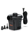 AstroAI 空気入れ プール AC電源/DC電源/充電式バッテリー給電 tiny pump 電動エアーポンプ エアーポンプ 電動 タイニー ポンプ ポンプ式 空気抜き 両対応 3種類のノズル付き PSE認証済み 小型浮き輪 ゴムボート エアベット ビニール ブール適用