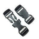 【LEISURE CLUB差し込みバックル 内径15mm 20個入り サイドリリースバックル 紐 留め具 リュック部品 背中 プラスチックパーツ ベルトパーツ テープ用 首輪犬用 戸外 山登りケーブル用 (15mm)