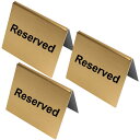 【送料無料】Umora 予約席プレート 予約 席 Reserved 両面 スタンド ステンレス 注意サイン サインプレート リザーブ 卓上 札 デスク 店 飲食...